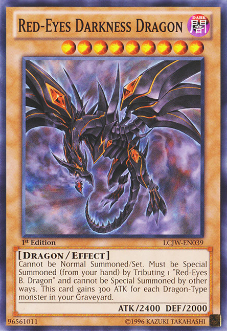 yugioh card red eyes darkness dragon Red-Eyes Darkness Dragon [LCJW-EN039] Common