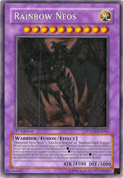 rainbow yugioh card Rainbow Neos [PTDN-EN044] Ghost Rare