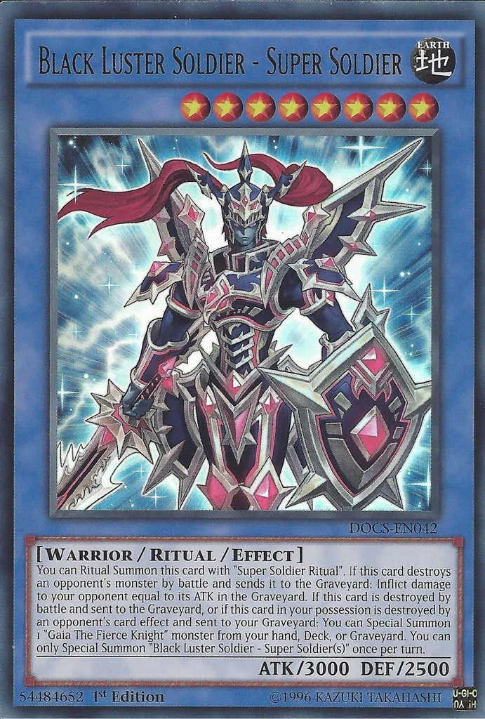 Yugioh Black Luster Soldier Tournament Deck Super Soldier 