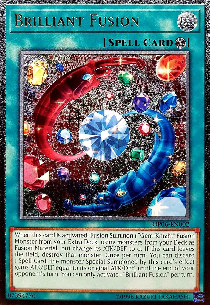 yugioh fusion spell cards Brilliant Fusion [OP06-EN002] Ultimate Rare