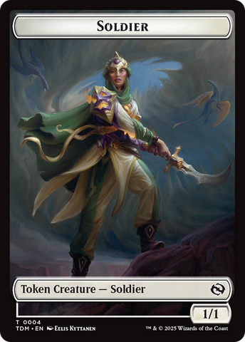 Solider (0004) // Solider (0005) Double-Sided Token [Tarkir: Dragonstorm Tokens]