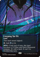 Creeping Tar Pit (0144) (Borderless) (Galaxy Foil) [Edge of Eternities: Stellar Sights]
