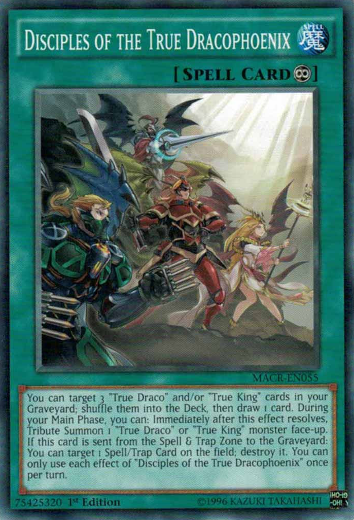 yugioh true draco cards Disciples of the True Dracophoenix [MACR-EN055] Common