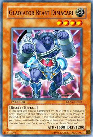 yugioh deck gladiator beast Gladiator Beast Dimacari [GLAS-EN023] Common