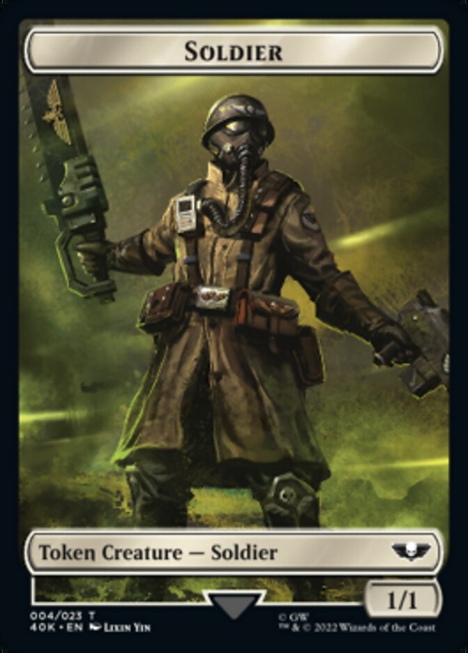 Soldier (004) // Vanguard Suppressor Double-sided Token (Surge Foil) [Universes Beyond: Warhammer 40,000 Tokens]