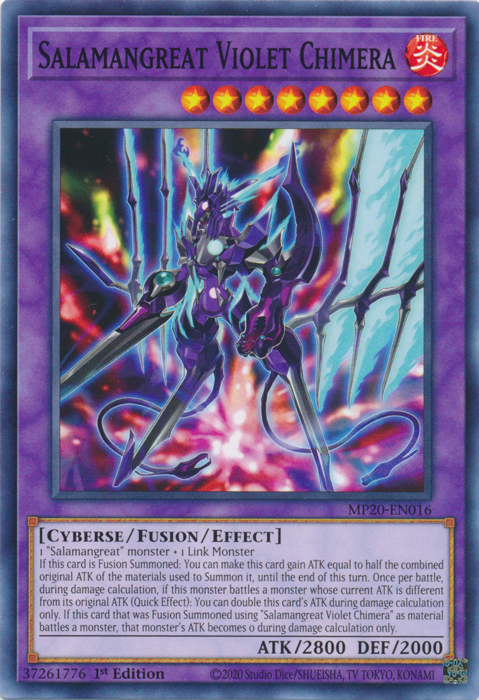 chimera yugioh card Salamangreat Violet Chimera [MP20-EN016] Common