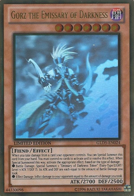 yugioh gorz deck DLG1-EN000 THE EMISSARY OF DARKNESS Secret Rare Card .HN#GG_634T6344 G134548TY52722 : Toys & Games YuGiOh Retro Pack 2 Single