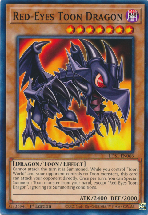 best monarch cards yugioh Red-Eyes Toon Dragon [LDS1-EN066] Common