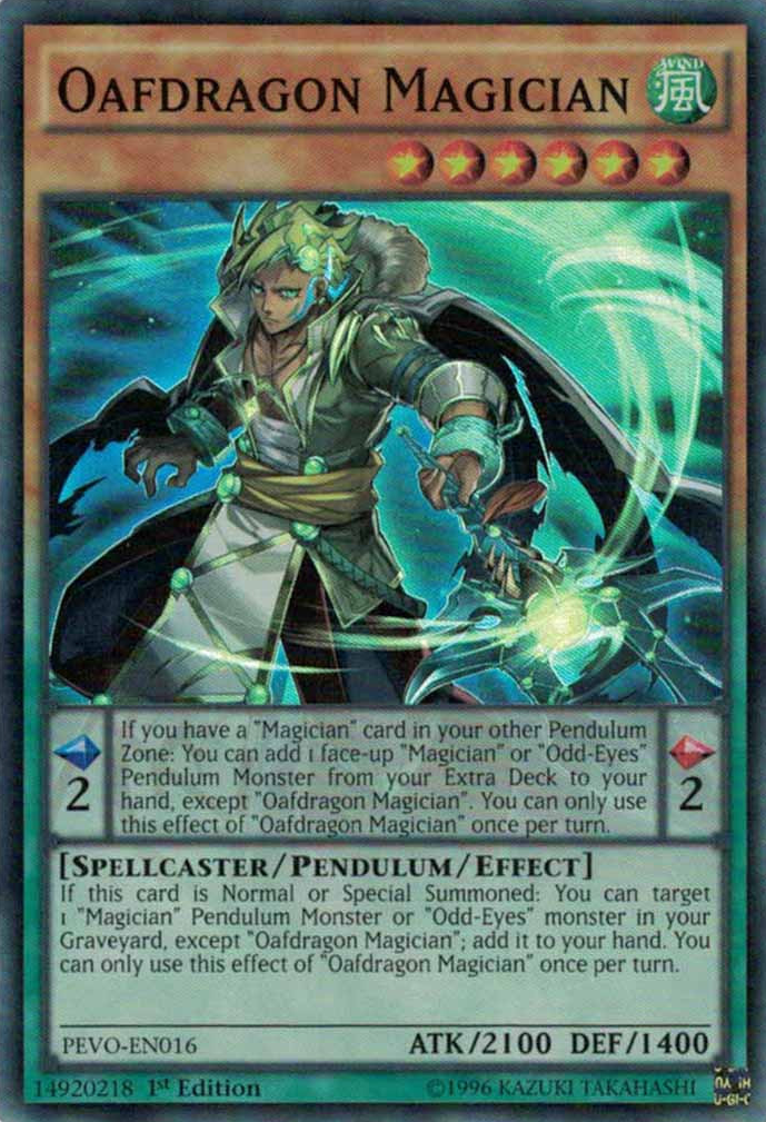 can pendulum monsters be sent to the graveyard Oafdragon Magician [PEVO-EN016] Super Rare