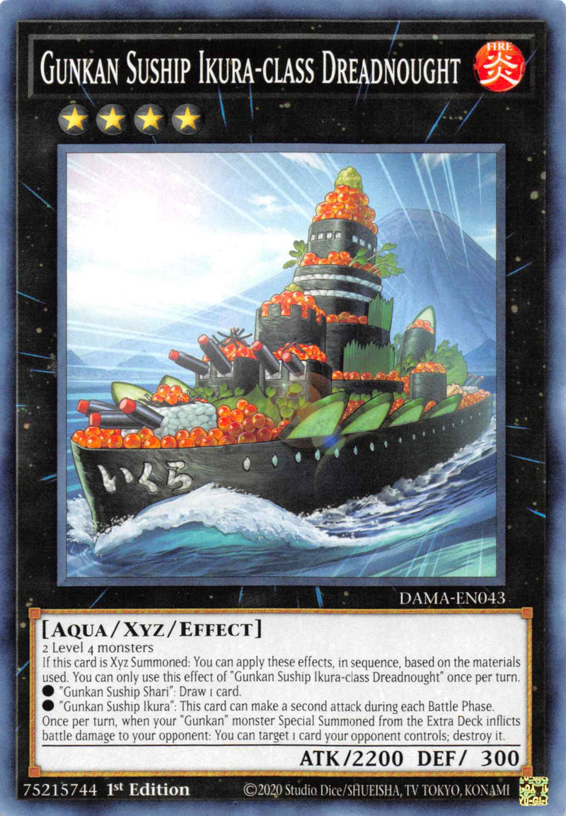 yugioh suship cards Gunkan Ikura - DAMA-EN012 - Common Yu-Gi-Oh! Gunkan Suship Shari Red