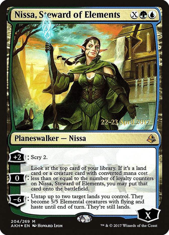 Nissa, Steward of Elements  [Amonkhet Prerelease Promos]