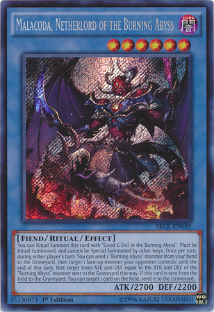 yugioh burning abyss cards YuGiOh Crossed Souls Secret Rare Dante, Pilgrim of the Burning Abyss CROS-EN084