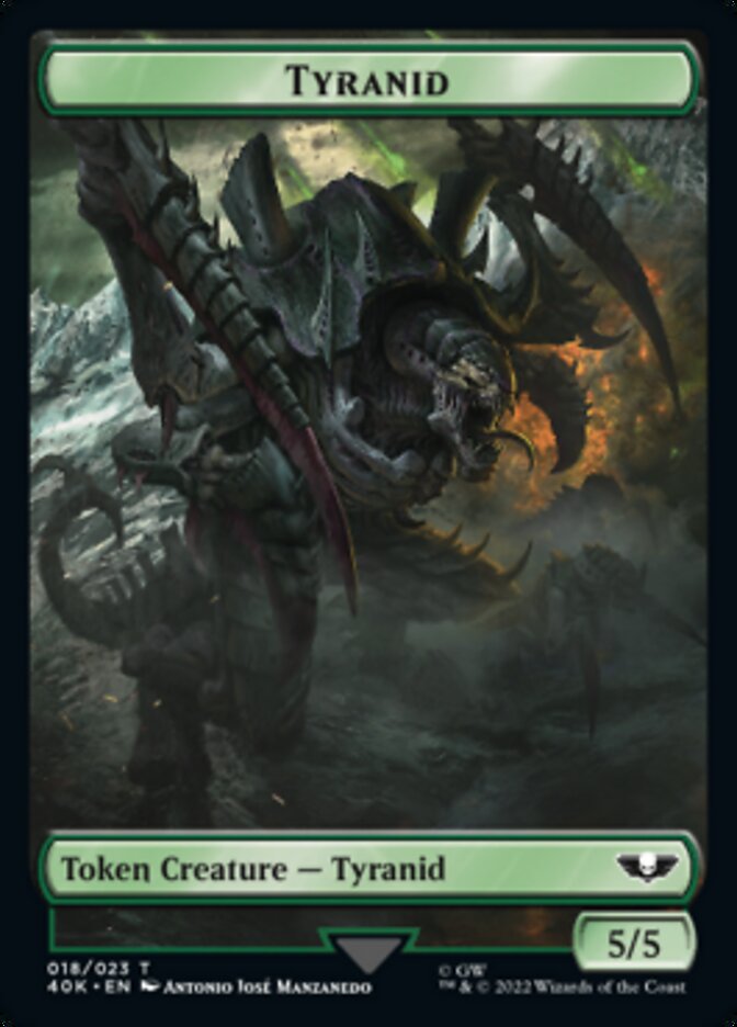 Tyranid (017) // Tyranid (018) Double-sided Token (Surge Foil) [Universes Beyond: Warhammer 40,000 Tokens]