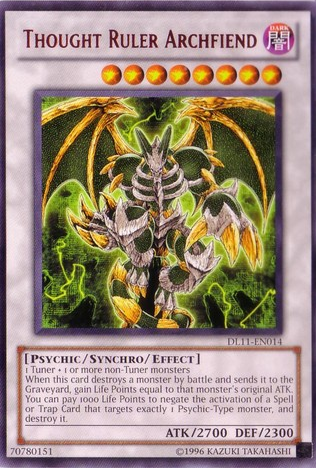 yugioh cards that gain life points Thought Ruler Archfiend (Red) [DL11-EN014] Rare