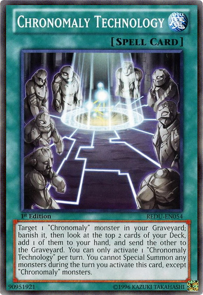 yugioh chronomaly cards Chronomaly Technology [REDU-EN054] Common
