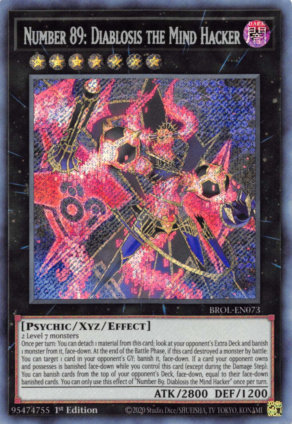 Number 89: Diablosis the Mind Hacker BROL-EN073 Secret Rare