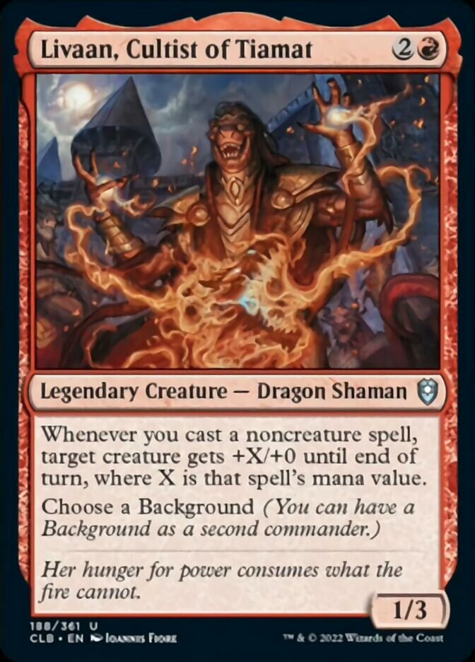 Livaan, Cultist of Tiamat [Commander Legends: Battle for Baldur's Gate Livaan, Cultist of Tiamat [Commander Legends: Battle for Baldur's Gate