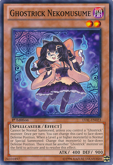yugioh ghostrick cards Ghostrick Nekomusume [LVAL-EN023] Common